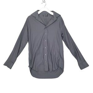 SAKS FIFTH AVENUE Mens Button Up SZ 16 Slim‎ Fit Long Sleeves Collar Preppy